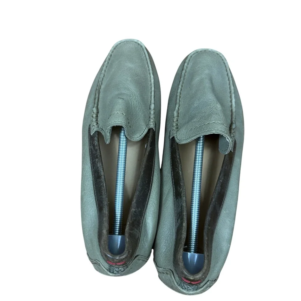 UGG Henrick Loafers Mens 12 Olive Grey Leather Driving Shoes 1094355 Slip On